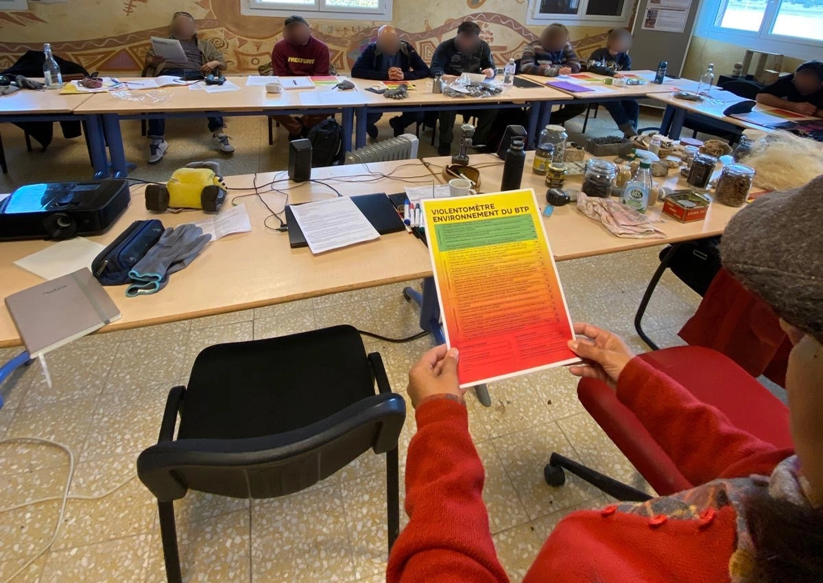 Atelier mené par le formateur Hervé