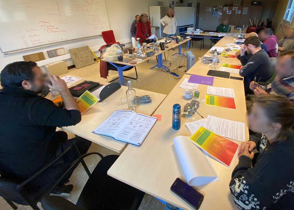 Atelier mené par le formateur Hervé